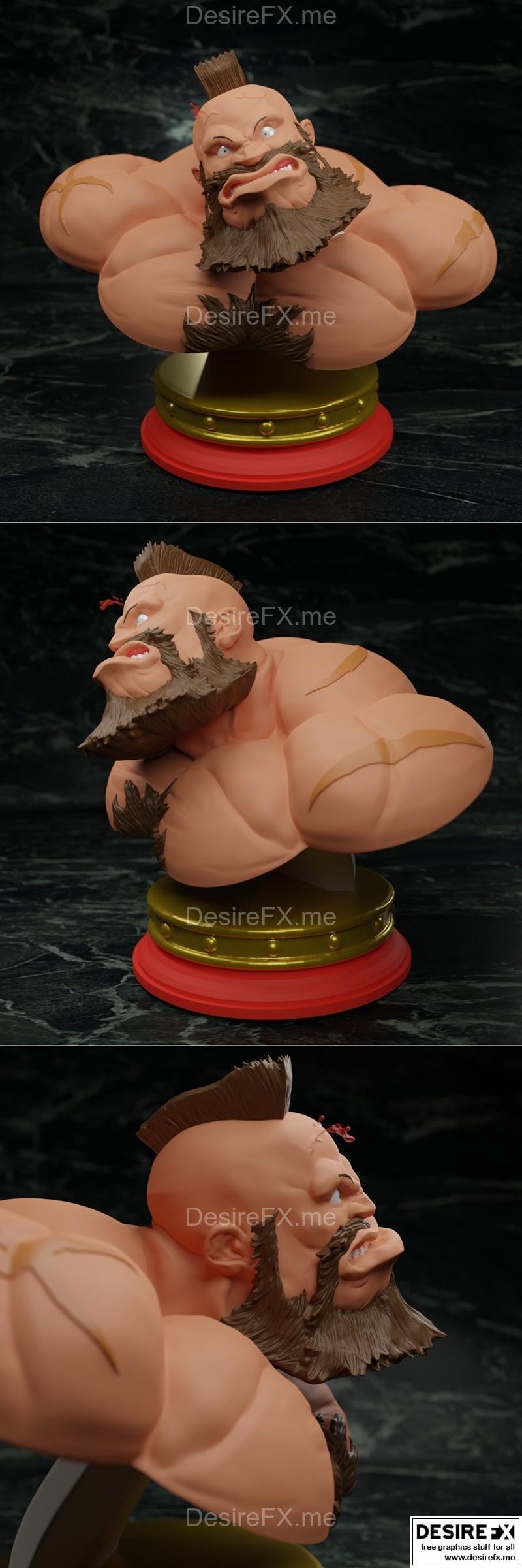 Free STL file ZANGIEF STREET FIGHTER FAN ART 3D STL 🎨・Template