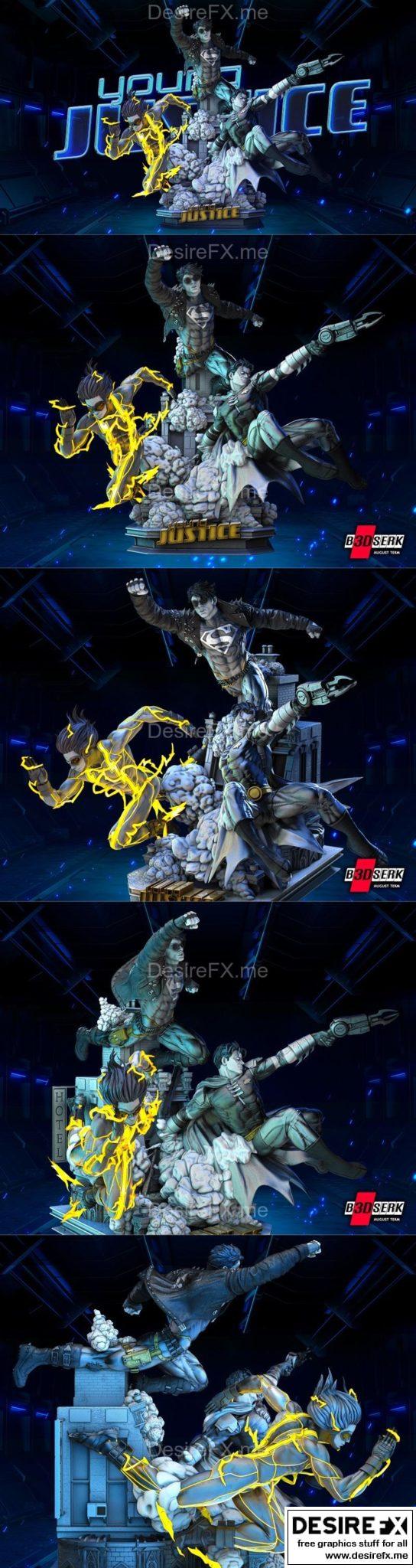 Justice Firecloud Model Desire FX 3d models | B3DSERK – Young Justice Diorama – 3D Print Model STL