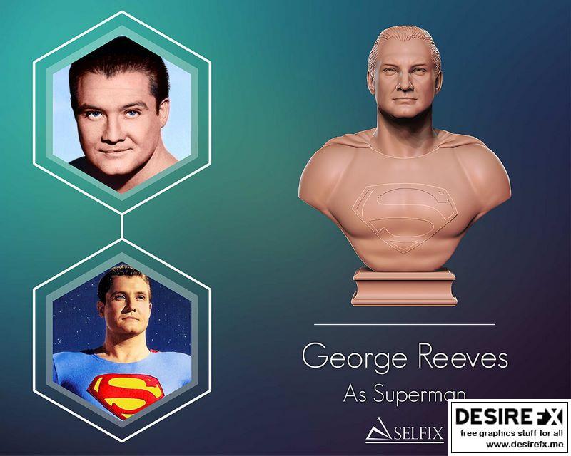 George Reeves Chest Desire FX 3d models | George Reeves as Superman American actor bust ...