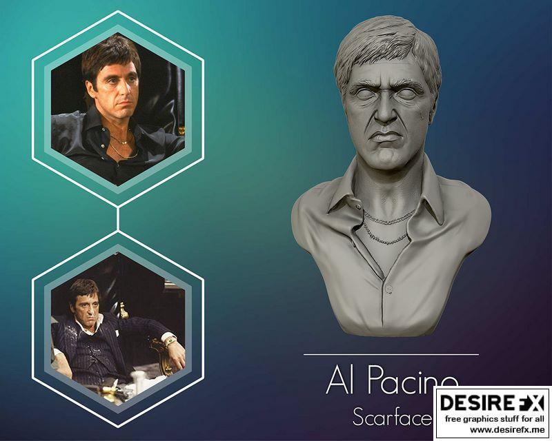 Scarface Shooting Al Pacino Tony Montana Statuette Action