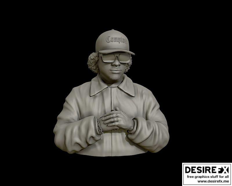 Eazy-E Bust 3D model 3D printable