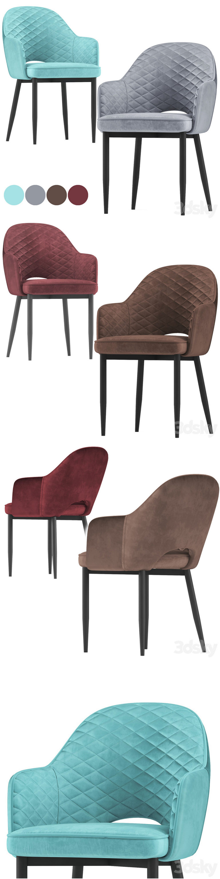 Desire FX 3d models | Chair Venus Diamond Velor – 3D Model