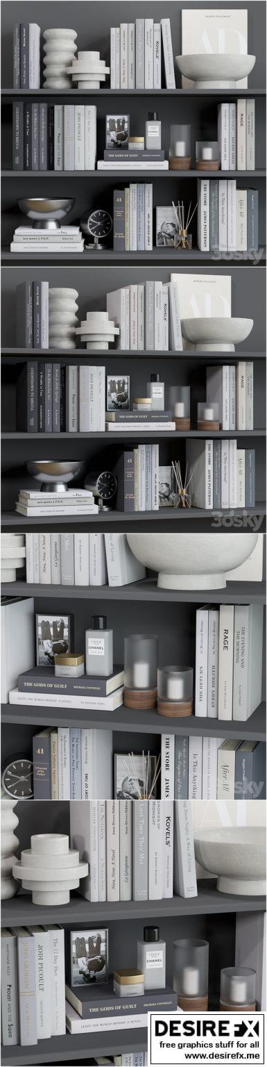 Desire FX 3d models | Decor shelf set 7 Pottery Barn – 3D Model