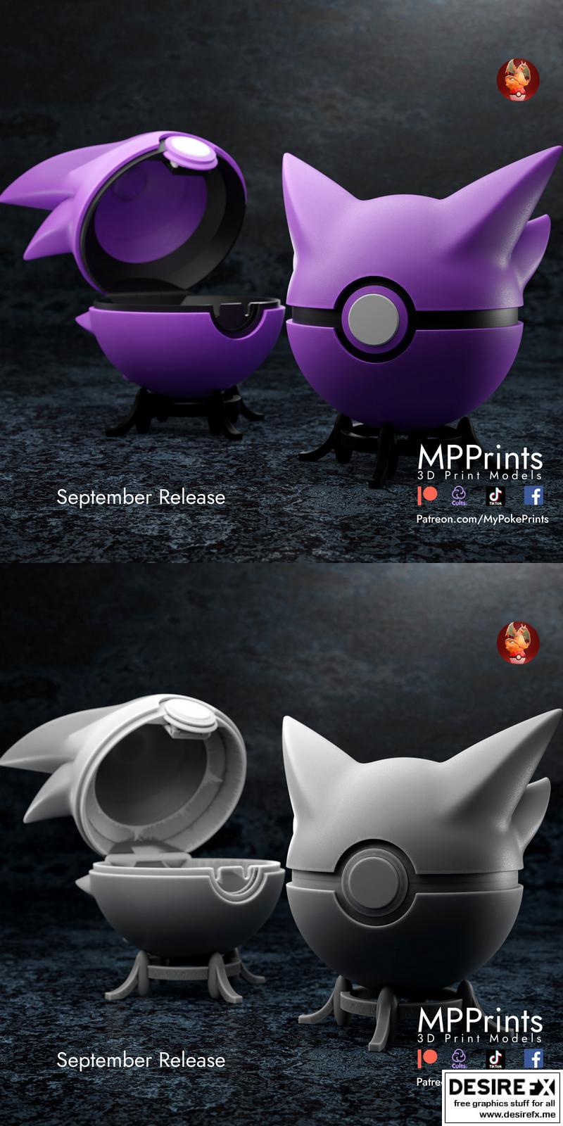 Pokemon Mew Mewtwo Mega Evolution 3D model 3D printable