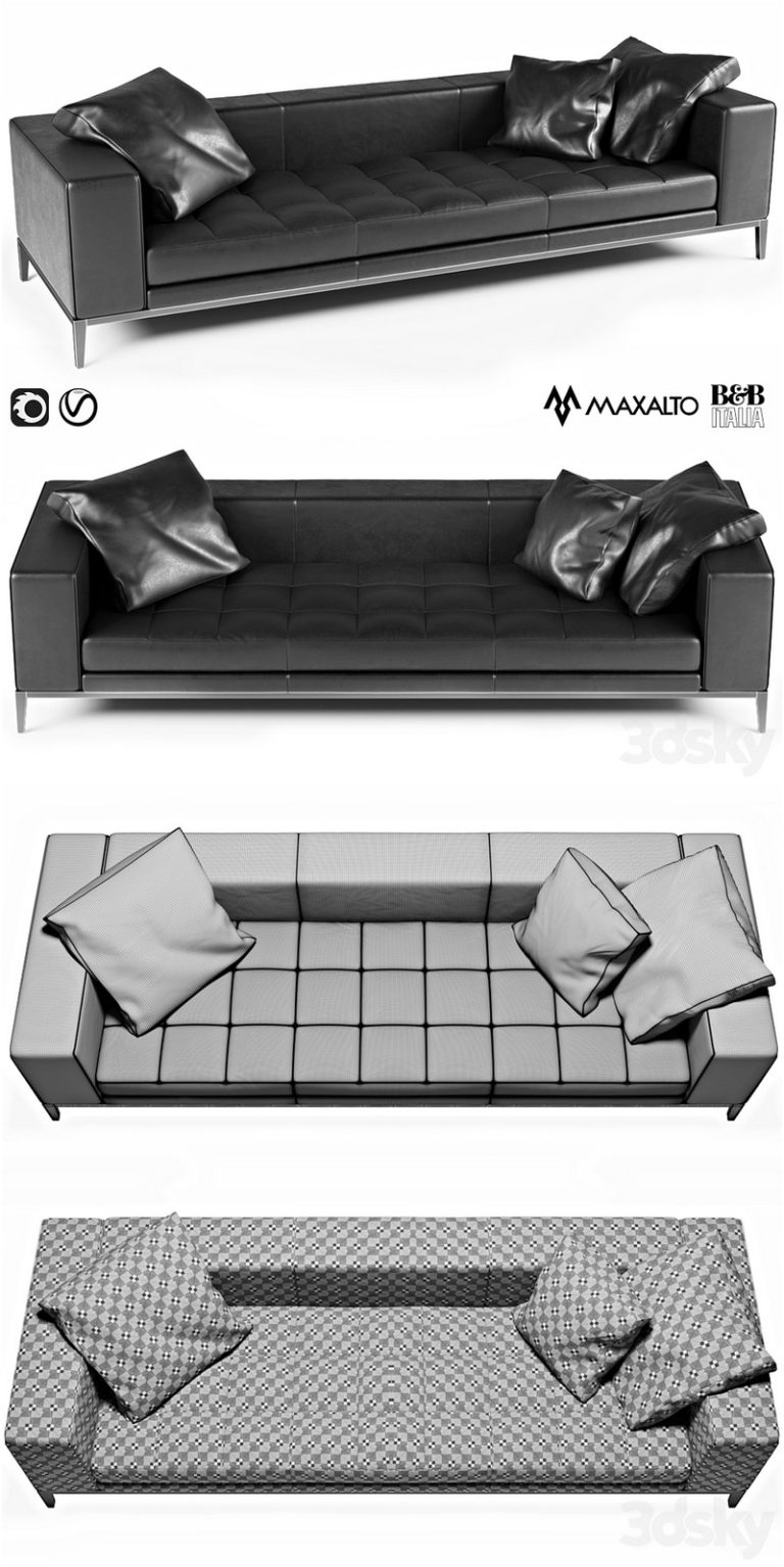 Desire FX 3d Models | Sofa B & B Italia Maxalto Simplex – 3D Model