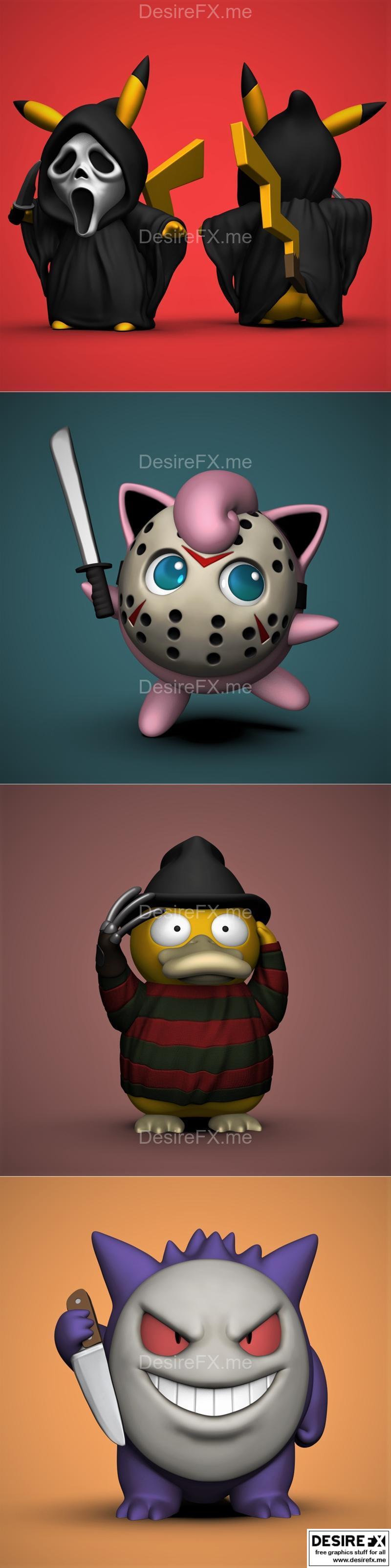 Horror 3d model for creators of roblox modes free 3D model