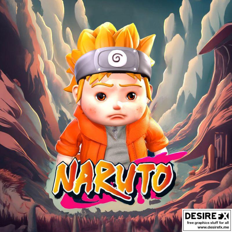 STL file Naruto Chibi - in t pose 👾・3D printable design to