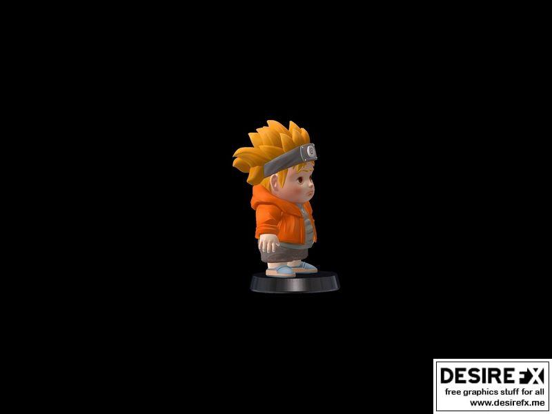 STL file Naruto Chibi - in t pose 👾・3D printable design to