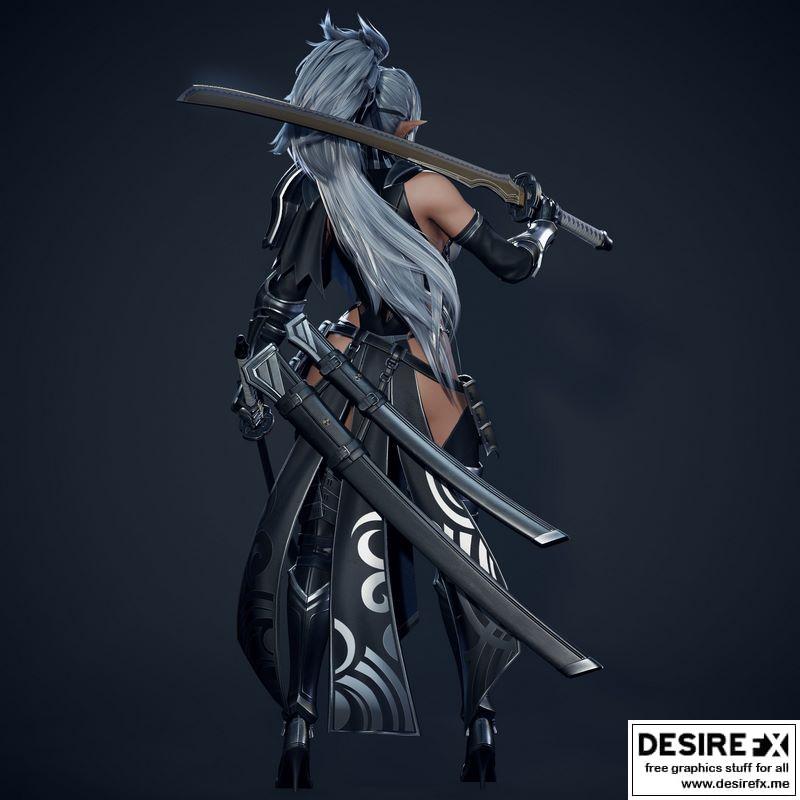 dark blade Low-poly 3D Model