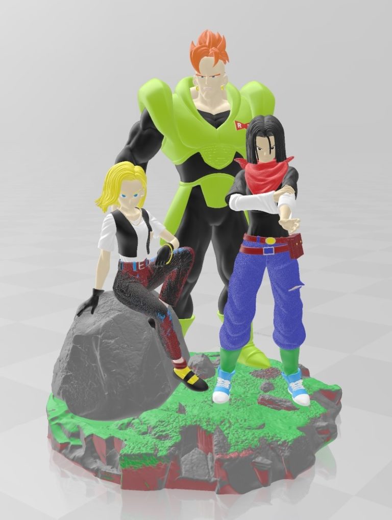 Desire FX 3d Models | Dragon Ball Z Diorama Androids 16, 17, 18 – 3D ...