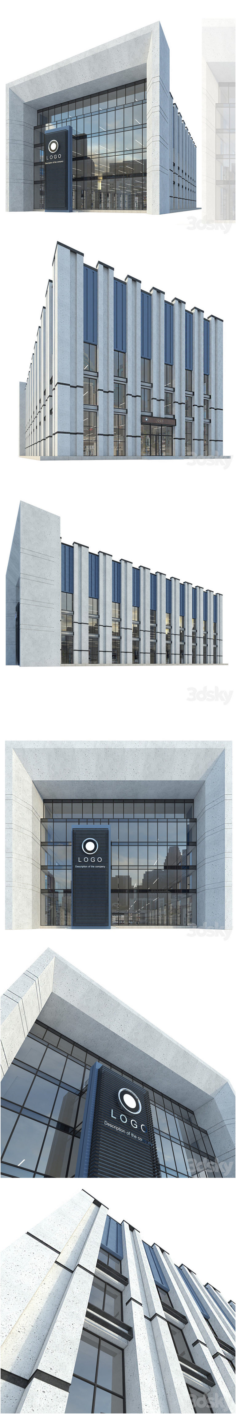 Desire FX 3d models | Modern Commercial Building No1 – 3D Model