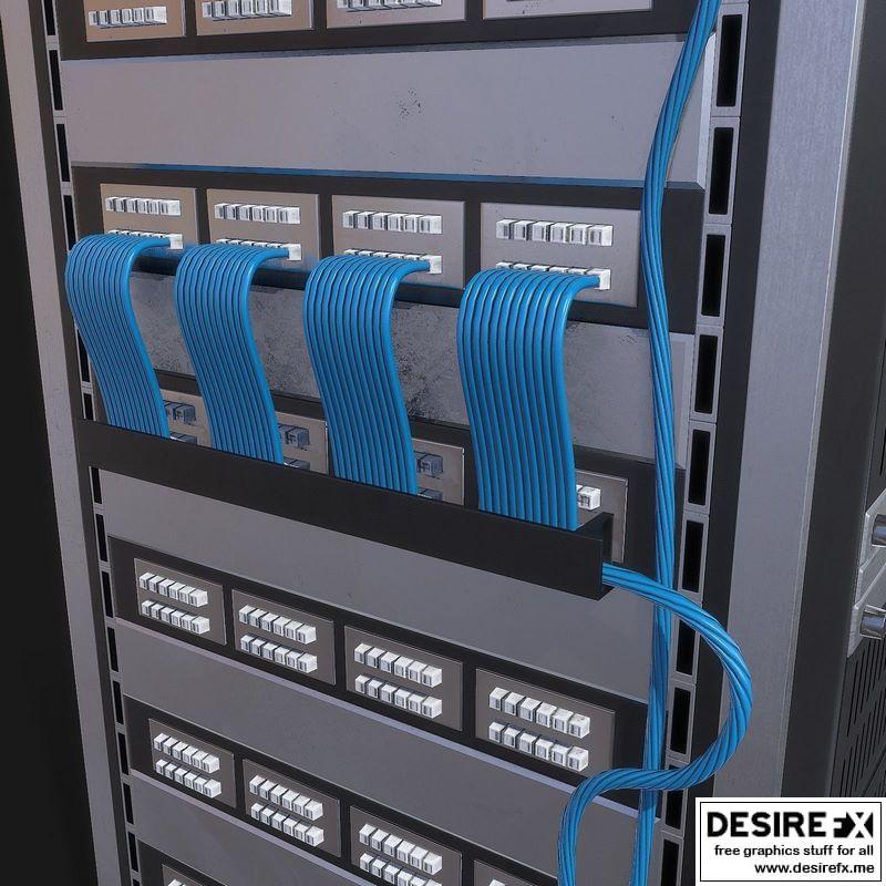 Fake Server Rack Prop Desire FX 3d models | Mainframe front server rack Low-poly 3D model