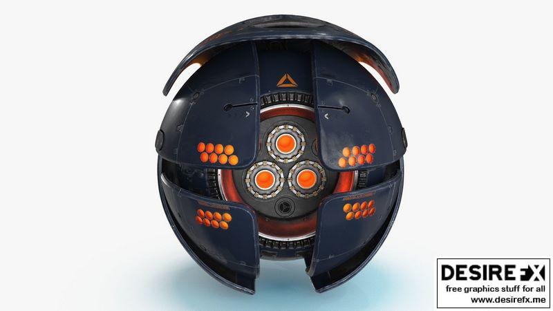 Desire FX 3d models | Sci Fi Drone Low-poly 3D model