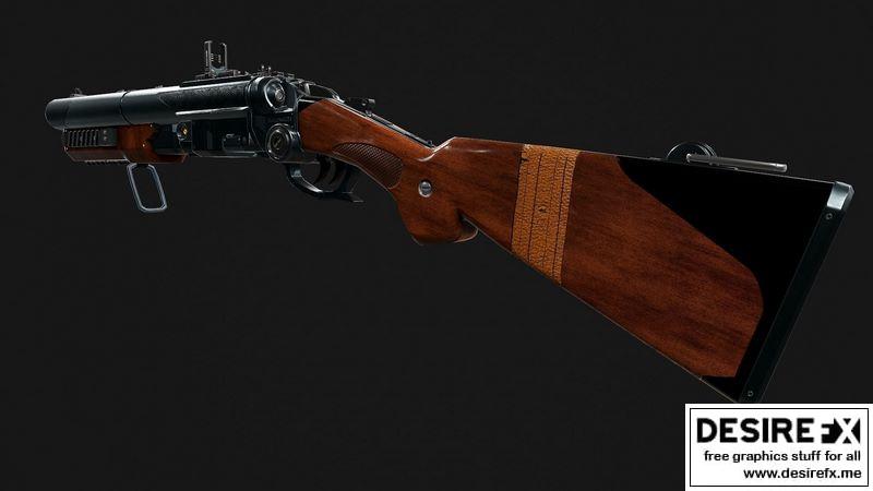 Desire FX 3d models | Double Barreled Shotgun Low-poly 3D model