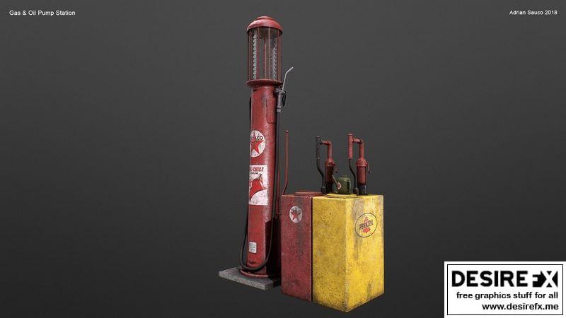 Desire FX 3d models | Gas Station videogame asset Low-poly 3D model