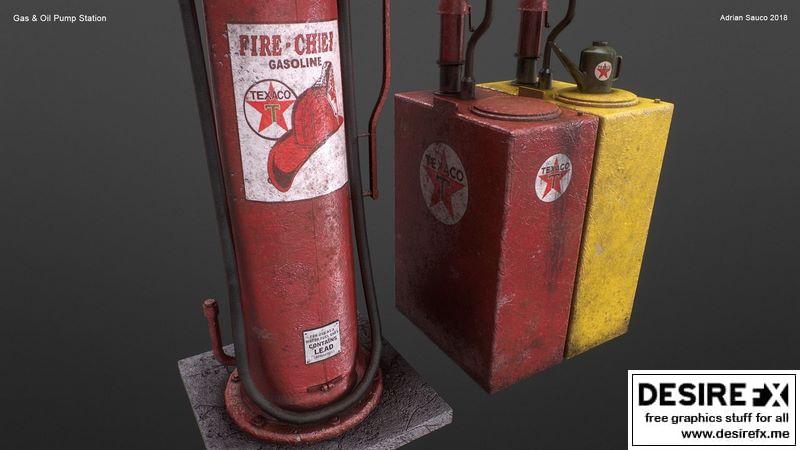 Desire FX 3d models | Gas Station videogame asset Low-poly 3D model