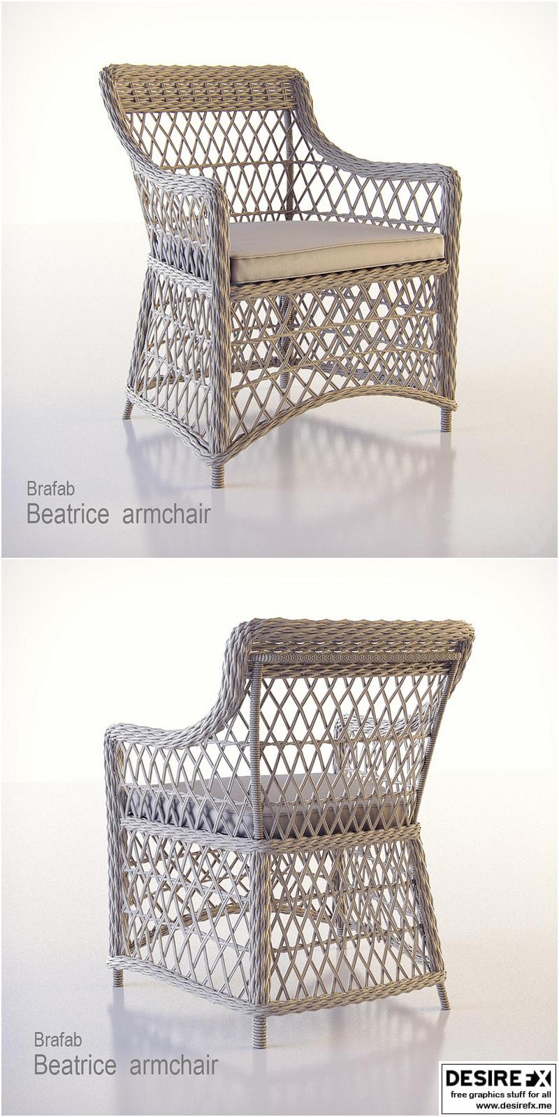 Desire FX 3d models | Beatrice armchair Brafab – 3D Model