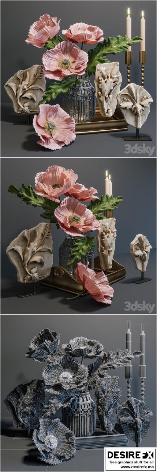 Desire FX 3d models | RH Acanthus leaves decorative set – 3D Model