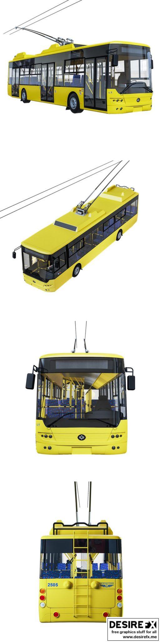 Desire FX 3d models Trolley bus