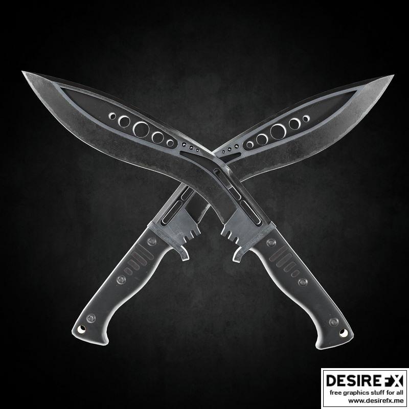 Desire FX 3d models | M48 Tactical Kukri Low-poly 3D model