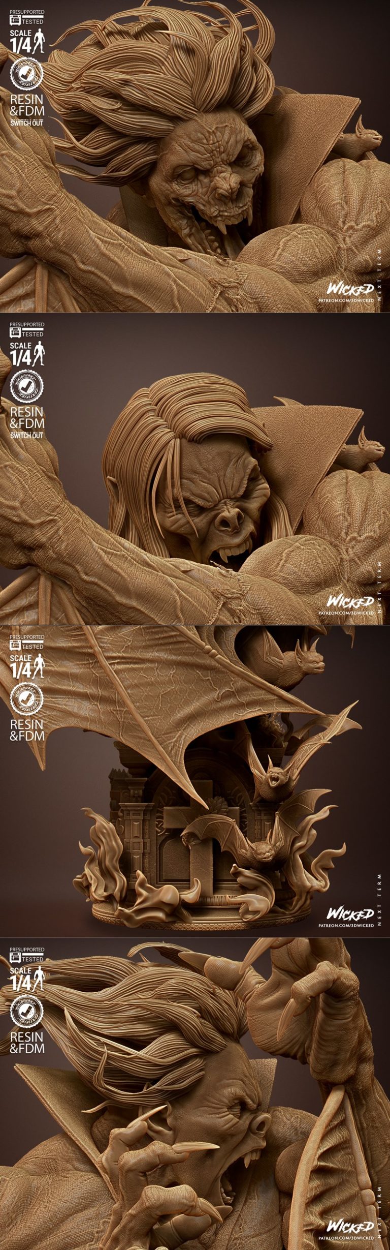 Desire FX 3d models | Wicked – Morbius Bust – 3D Print Model STL