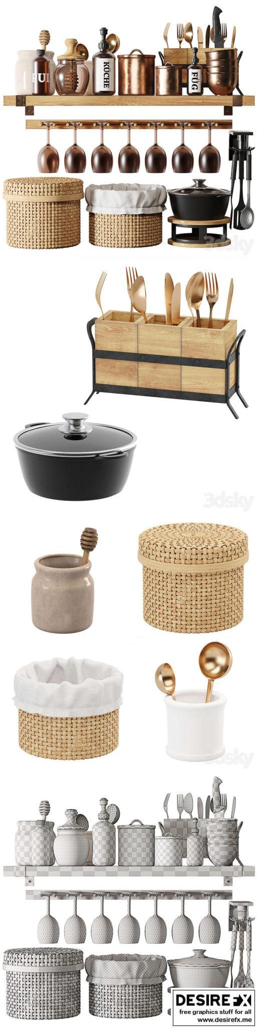 Desire FX 3d models | Kitchen accessory decor set collection – 3D Model
