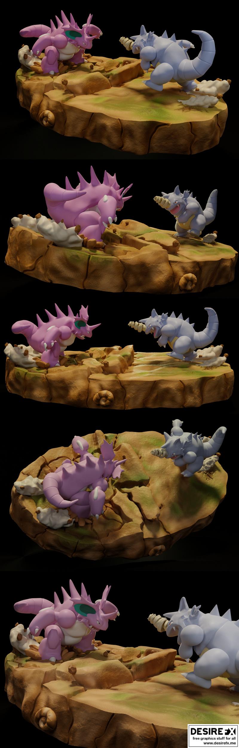 Desire FX 3d models  Pokemon Toxel Evolution Pack – 3D Print Model STL