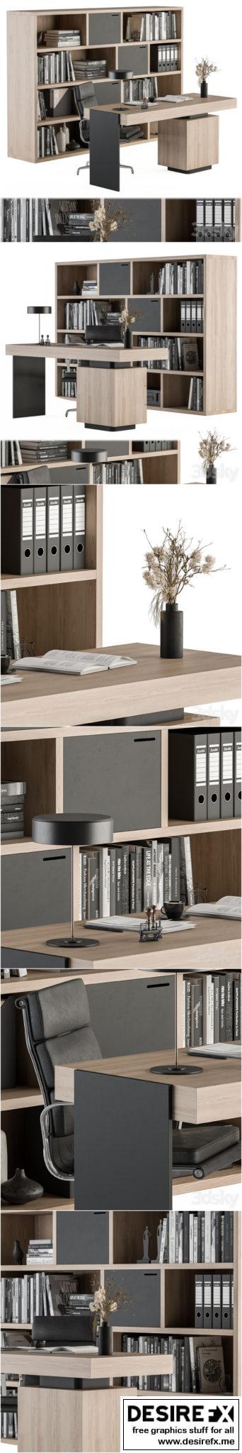 Desire FX 3d models | Office Furniture Wood Boss Desk – Manager Set ...