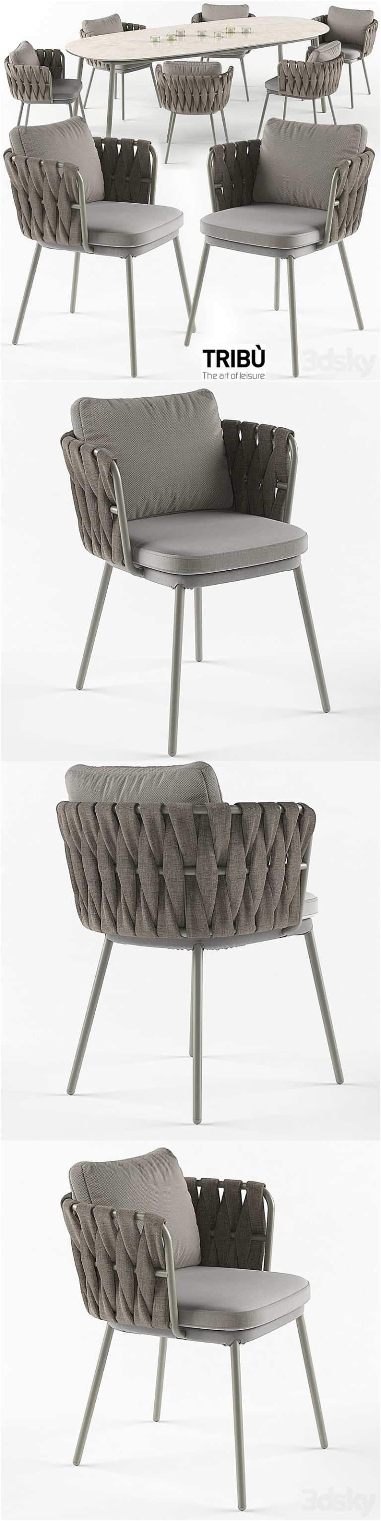 Desire FX 3d models | Tosca table & armchair set – 3D Model