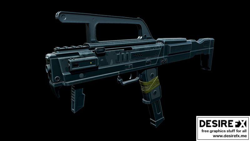 Desire FX 3d models | FMG 9 – Sub-Machine Gun Low-poly 3D model