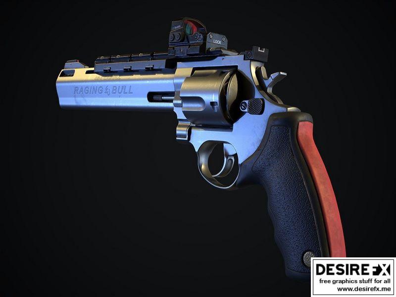 Desire FX 3d models | Taurus Raging Bull 454 Casull Low-poly 3D model