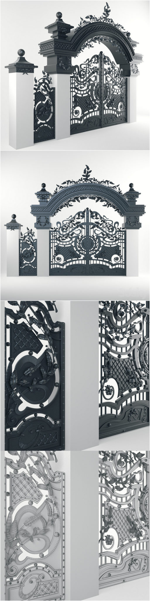 Desire FX 3d models | Gate Forged Arched – 3D Model