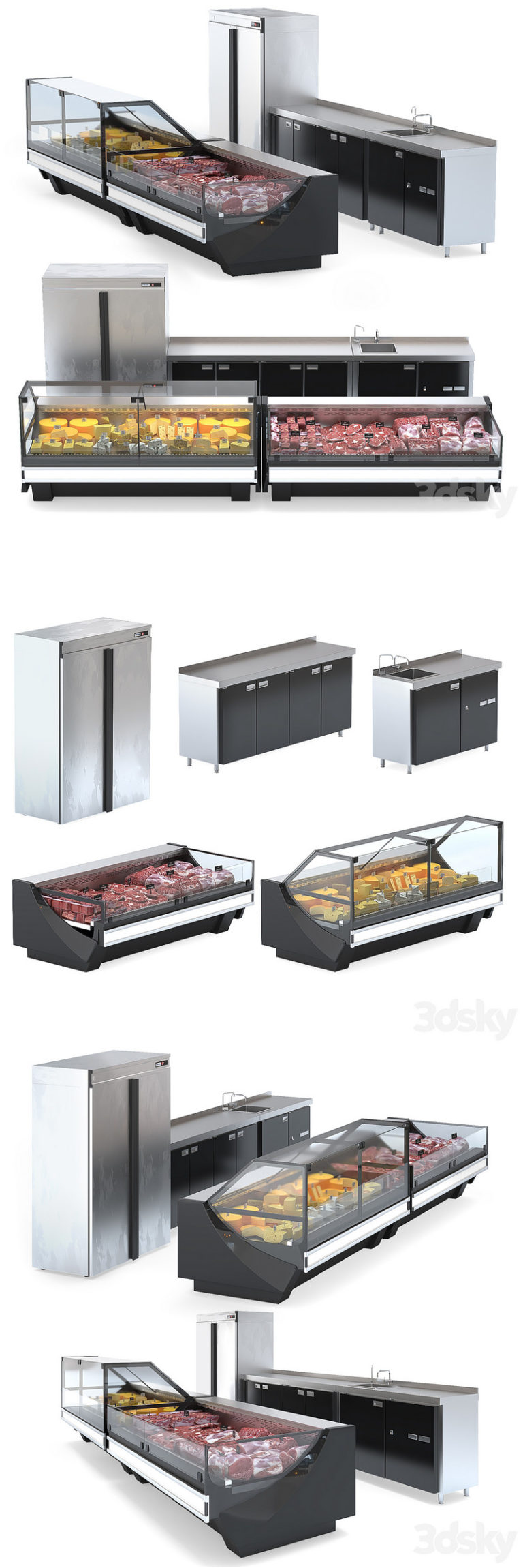 Desire FX 3d models | Grocery Store Display Set – 3D Model