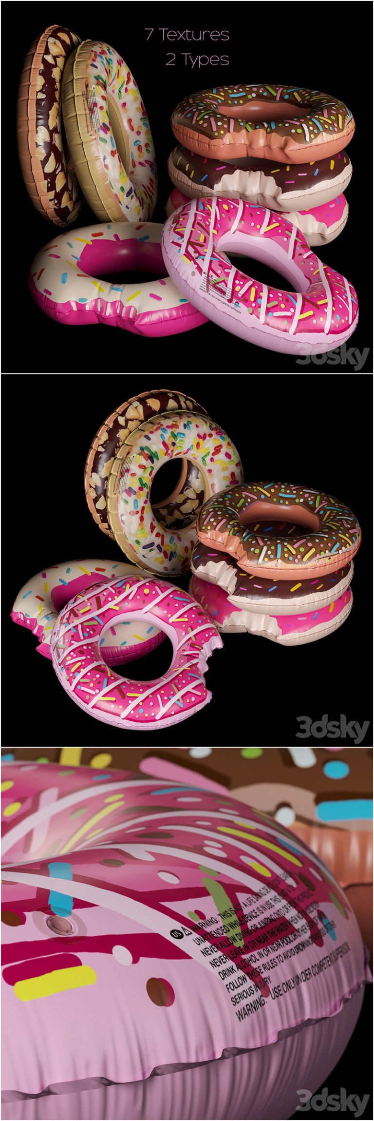 Square Inflatable Donut Desire FX 3d models | Inflatable circles Intex Donuts – 3D Model