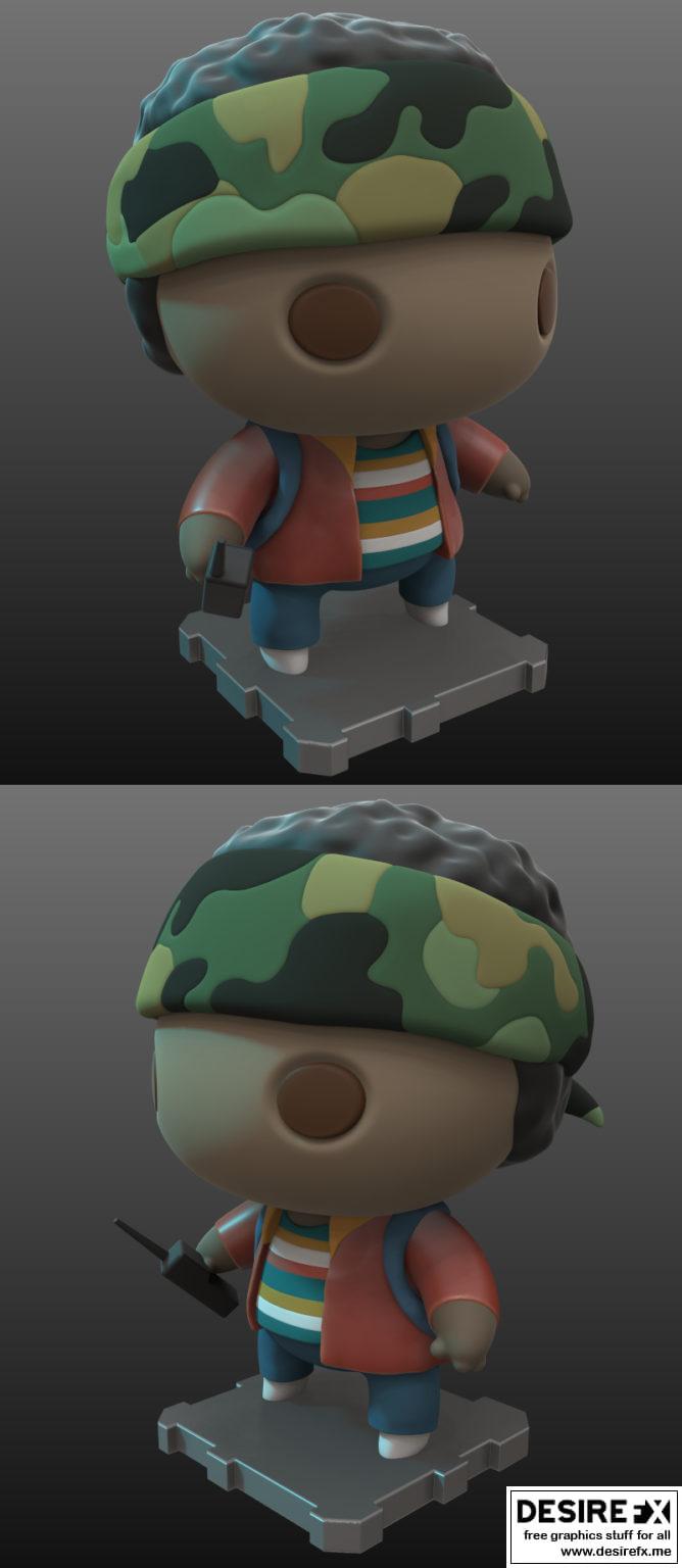 Stranger Things Reference Model Desire FX 3d models | PlaKit – Stranger Things Lucas – 3D Print Model