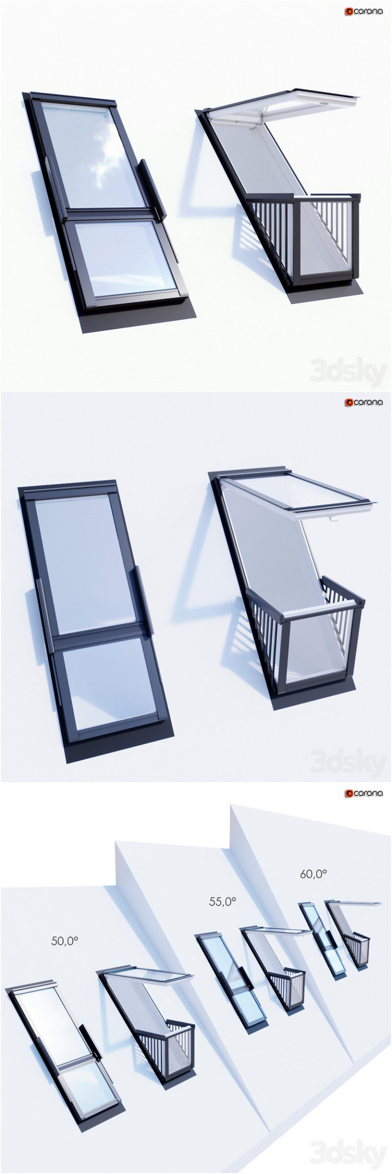 Window Rmc Model Desire FX 3d models | Window for roofs – 3D Model