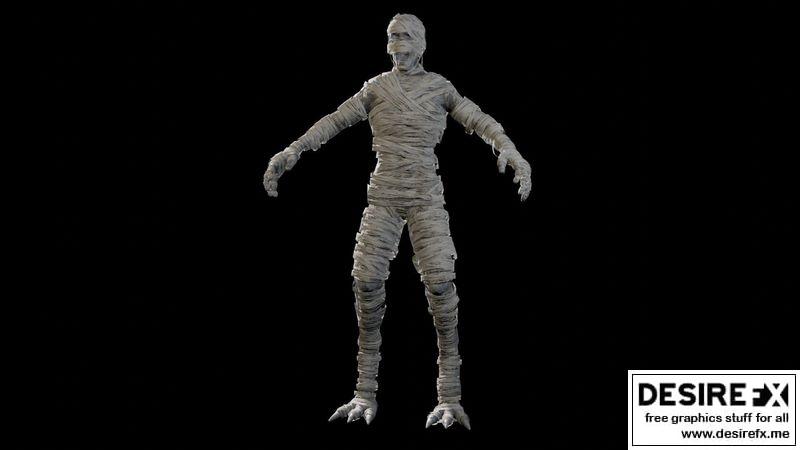 Desire FX 3d models | Ancient mummy Low-poly 3D model