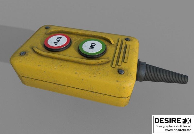 Desire FX 3d models | Industrial Power On – Off Switch 3 Low-poly 3D model