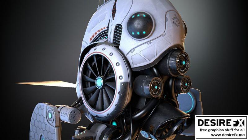 Desire FX 3d models | Sci-fi Drone 03 Low-poly 3D model