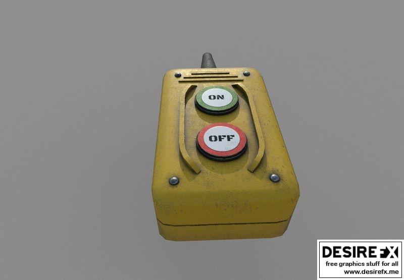 Desire FX 3d models | Industrial Power On – Off Switch 3 Low-poly 3D model