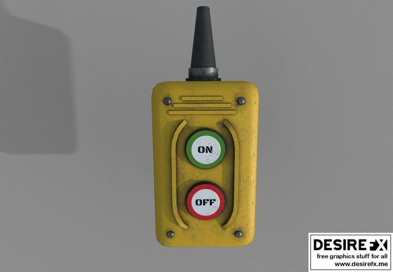 Desire FX 3d models | Industrial Power On – Off Switch 3 Low-poly 3D model