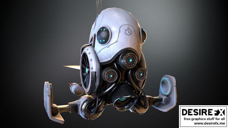 Desire FX 3d models | Sci-fi Drone 03 Low-poly 3D model