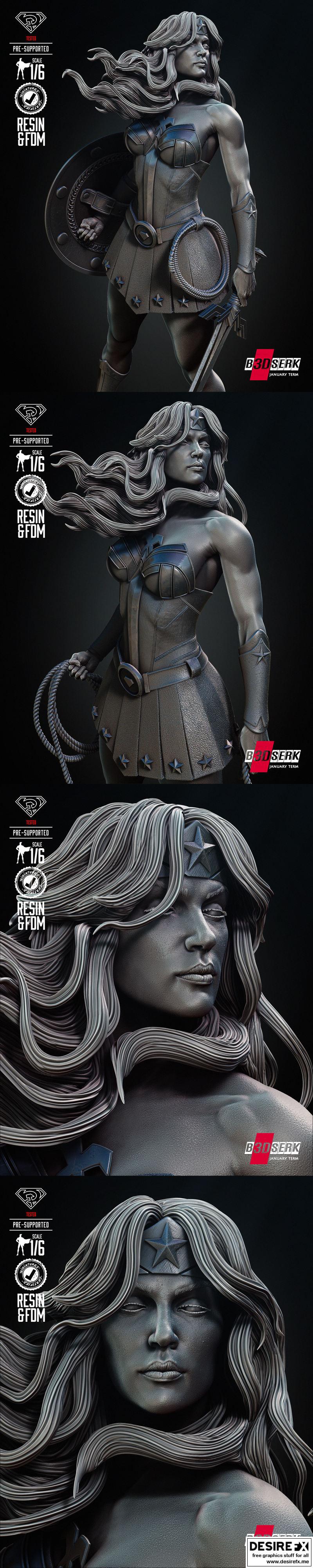 Desire FX 3d Models | B3DSERK – Red Son Wonder Woman Sculpture – 3D ...