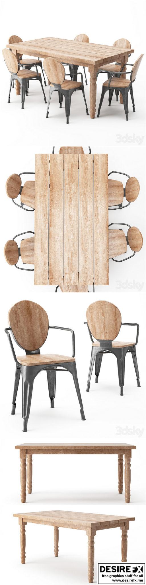 Desire FX 3d models | Chair Dining Table 82 – 3D Model