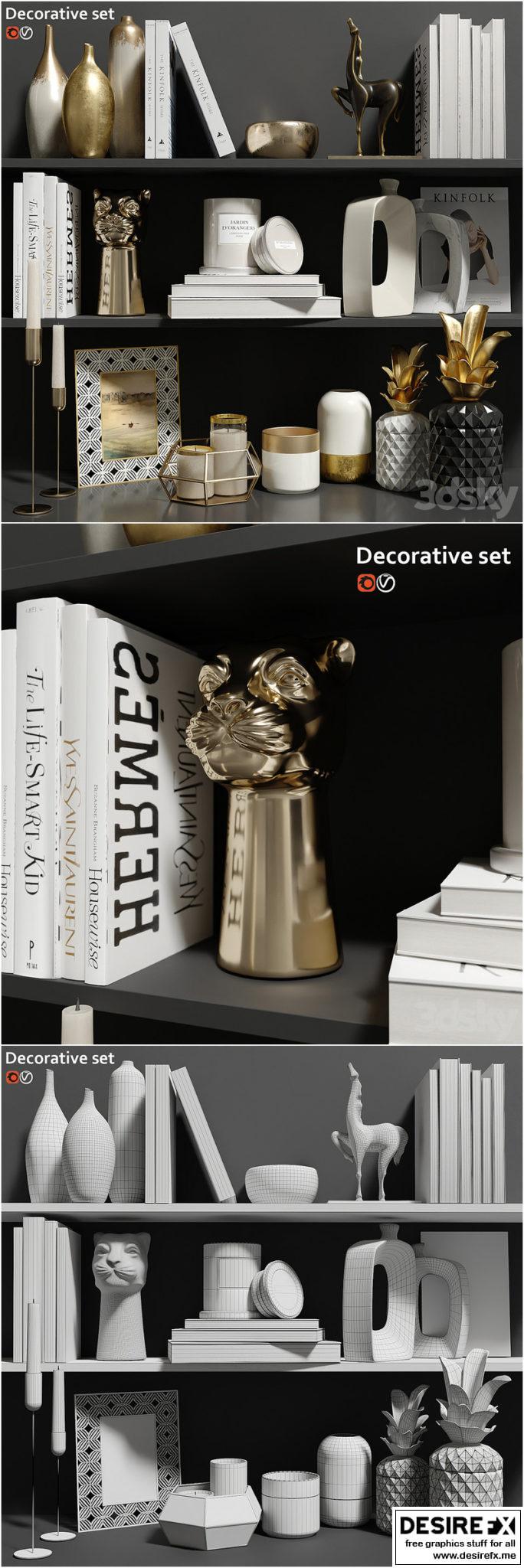 Desire FX 3d models | Decorative set 002 – 3D Model