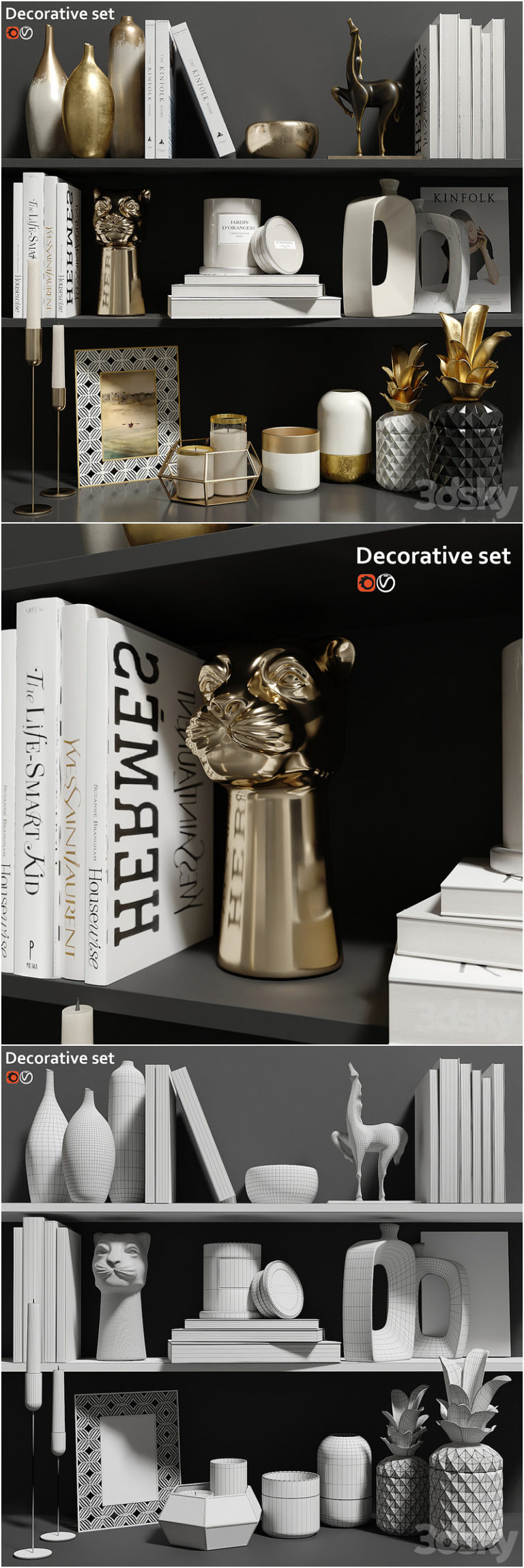 Desire FX 3d models | Decorative set 002 – 3D Model