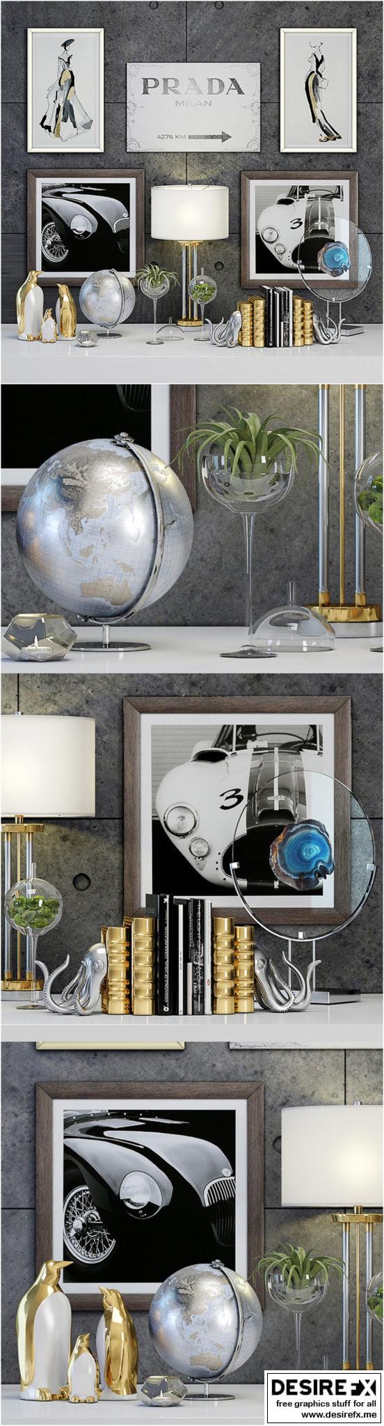 Desire FX 3d models | Decorative set from Z Gallerie – 3D Model