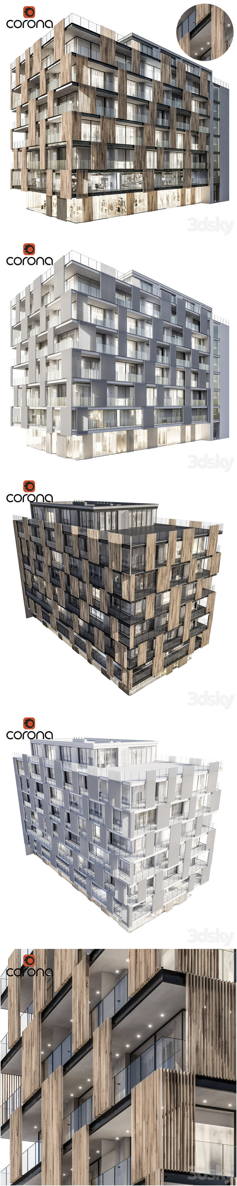 Desire FX 3d models | Modern residential building 04 – 3D Model