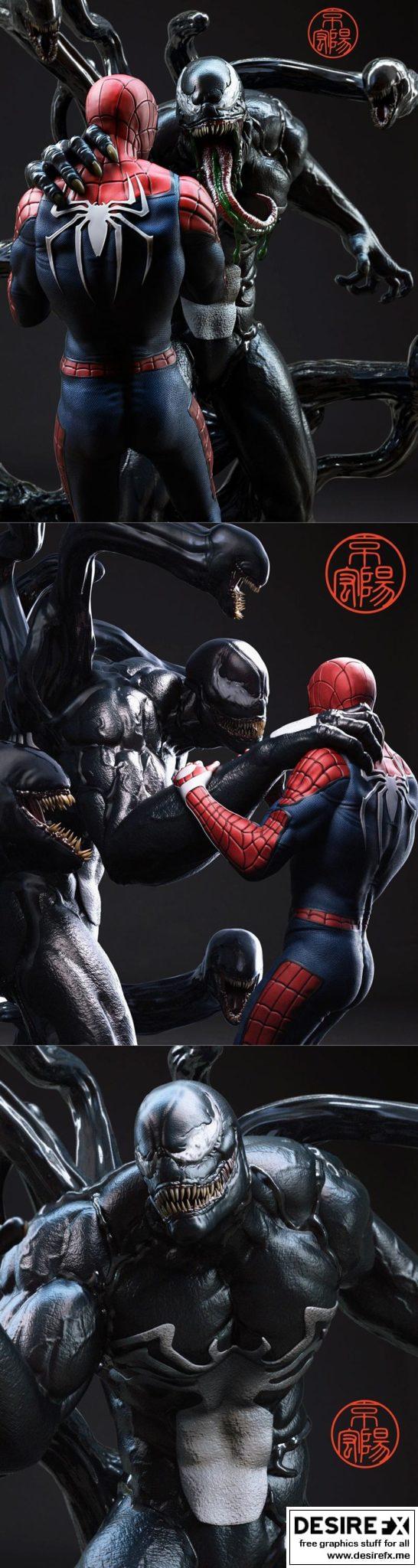 Desire FX 3d models | Venom vs Spiderman fanart – 3D Print Model STL