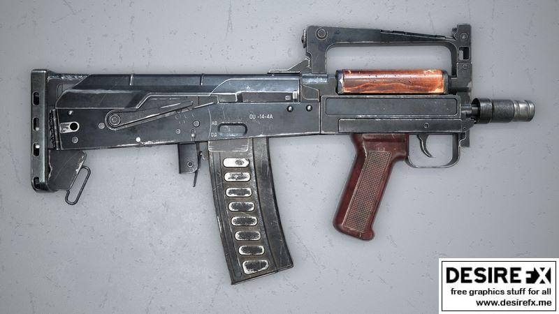 Groja Gun Desire FX 3d models | OTs-14 Groza Russian assault rifle-grenade ...